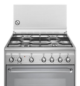 ▷ Cocina SMEG CX60SV9 de Gas con 4 Zonas de cocción 1 Horno y acabado en  Acero Inoxidable