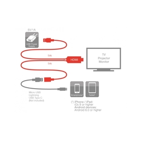 DCU 30403000 Cable Adaptador Móvil HDMI Hasta 1080p