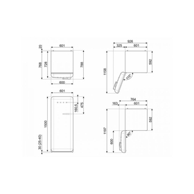 Smeg FAB28LWH5 - Nevera una Puerta 153x601CM