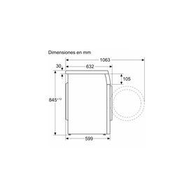 Lavadora, 9 kg, 1400rpm , Acero antihuellas Balay 3TS995XT