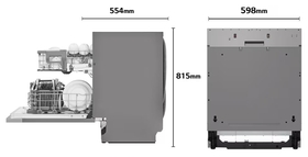 Lavavajillas Integrable - LG DB242TX, 14 servicios, 44 dB, 60cm