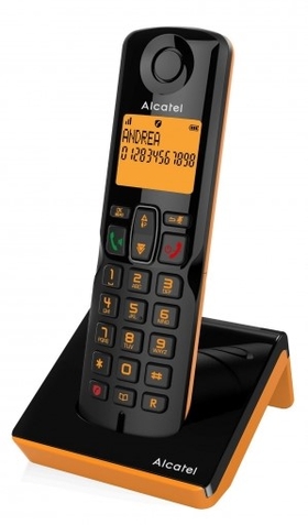 Teléfono fijo ALCATEL DEC S-280 DUO Negro y Naranja