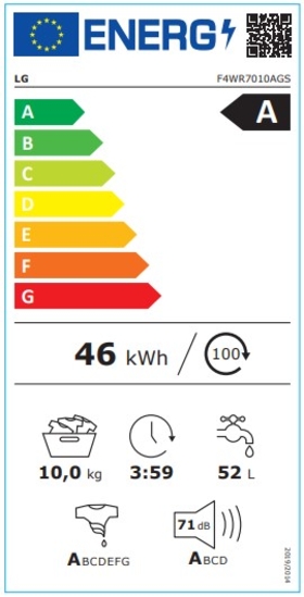 LG F4WR7010SGS Lavadora Carga Frontal 10Kg A Acero Inoxidable