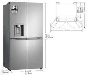 Frigorífico Americano LG GMG-960-MBEE INOX No Frost