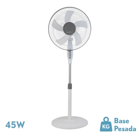 Abrila BELMONTE Blanco-Gris - Ventilador de Pie 45W