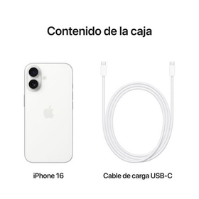 Móvil APPLE iPHONE 16 Blanco 128GB 8GB 6.3