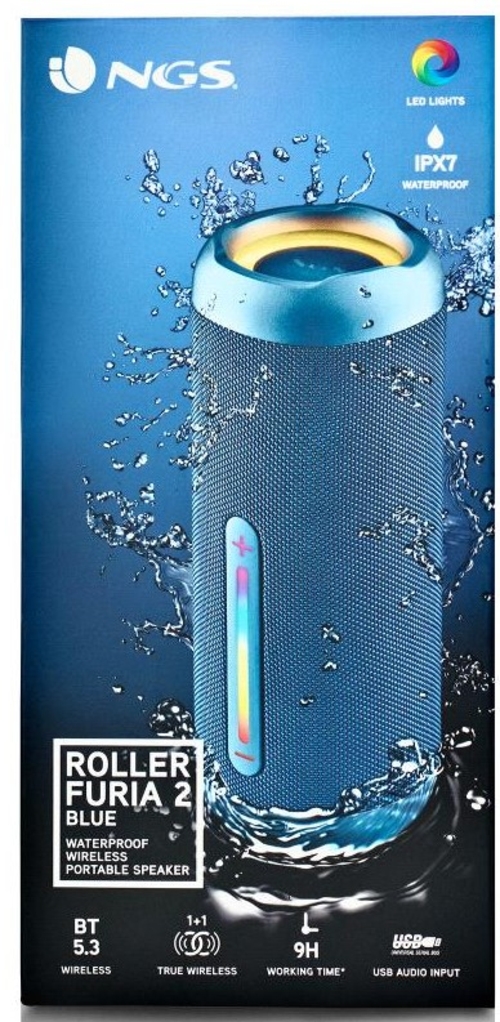 NGS ROLLER FURIA 2 Azul - Altavoz Portátil 30W