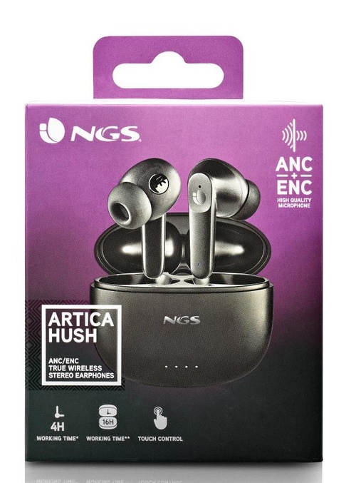 NGS ARTICA HUSH Negro - Auricular Inalámbrico Estuche