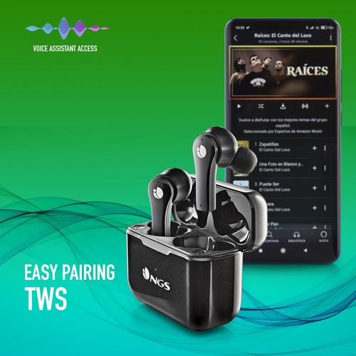NGS ARTICA BLOOM BLACK - Auricular Inalámbrico Estuche