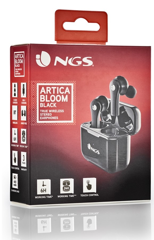 NGS ARTICA BLOOM BLACK - Auricular Inalámbrico Estuche