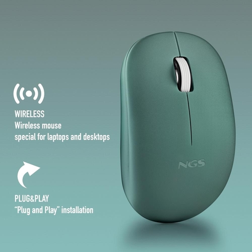 NGS FOG PRO Verde - Ratón Inalámbrico