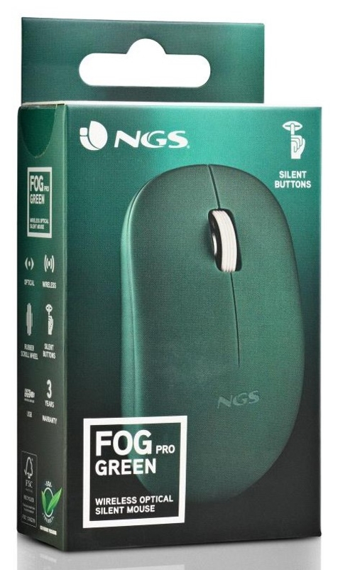 NGS FOG PRO Verde - Ratón Inalámbrico