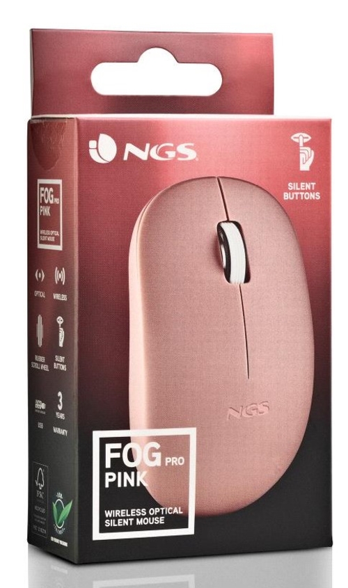 NGS FOG PRO Rosa - Ratón Inalámbrico