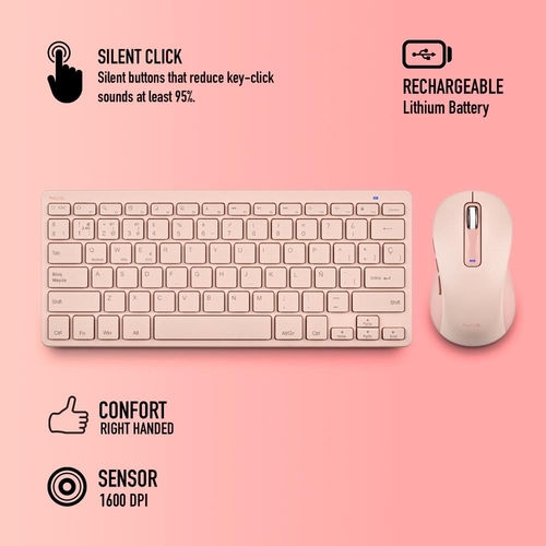 NGS FANTASY KIT Rosa - Teclado + Ratón