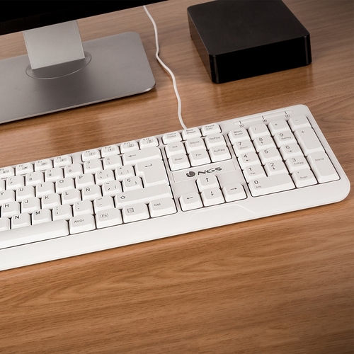 NGS SPIKE Blanco - Teclado Con Cable
