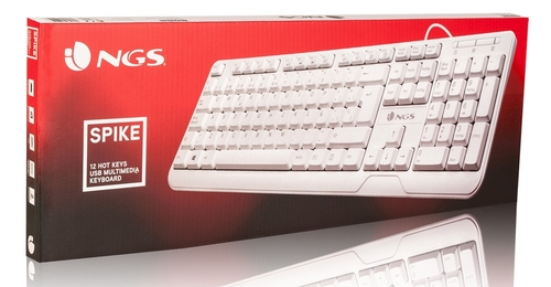 NGS SPIKE Blanco - Teclado Con Cable