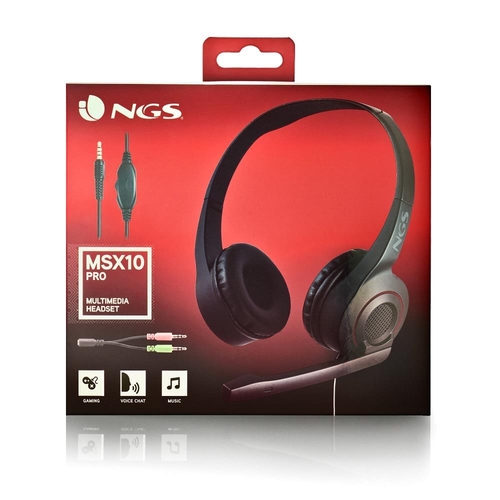 NGS MSX 10 PRO Negro - Auricular de Diadema Con Cable