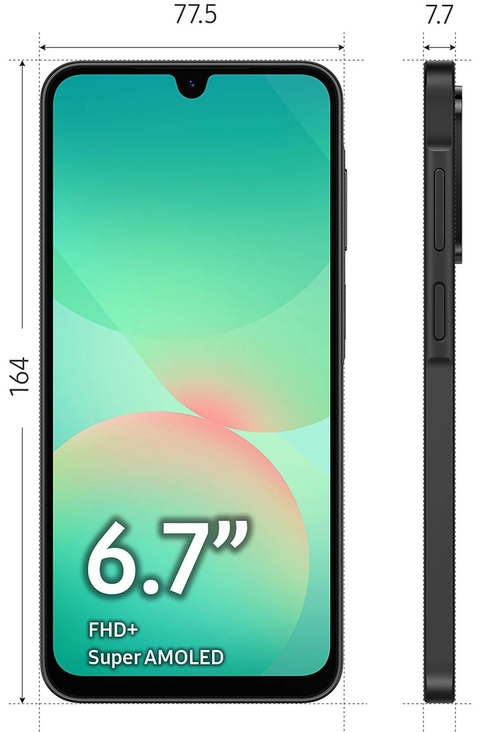 SAMSUNG GALAXY A26 Negro - Móvil 6.7" 8GB 256GB