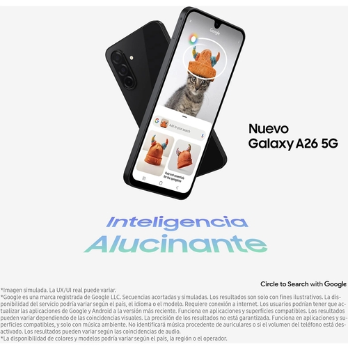 SAMSUNG GALAXY A26 Negro - Móvil 6.7" 8GB 256GB