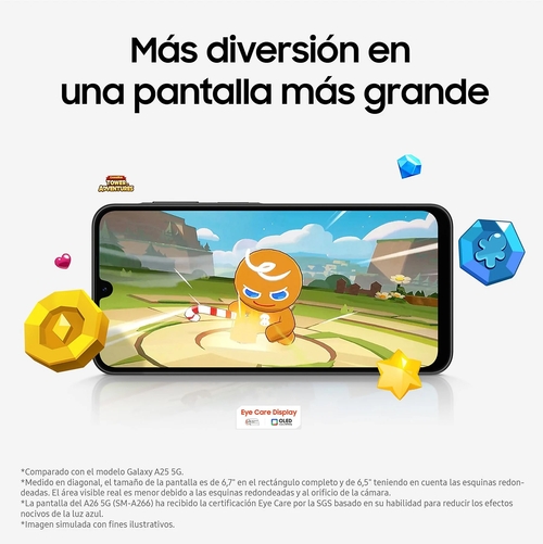 SAMSUNG GALAXY A26 Negro - Móvil 6.7" 8GB 256GB