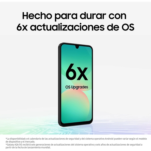 SAMSUNG GALAXY A26 Negro - Móvil 6.7" 8GB 256GB