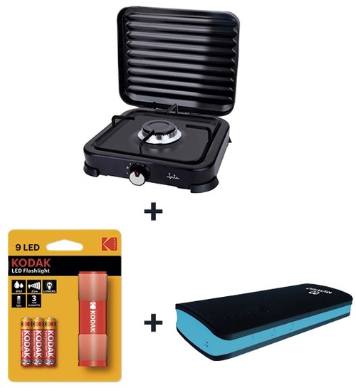 JATA HORNILLO JECG-2701+LINTERNA KODAK+POWERBANK - Pack Supervivencia