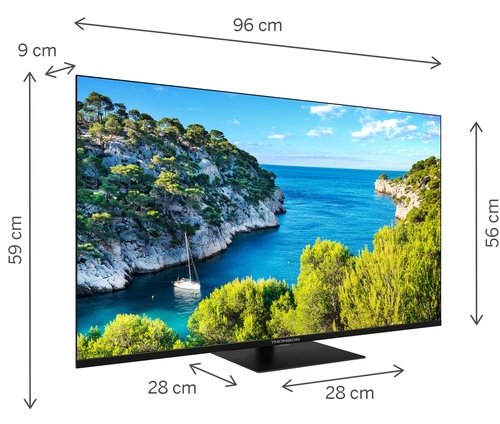 THOMSON 43UG5C14 Negro - TV 43" 4K UHD Smart TV