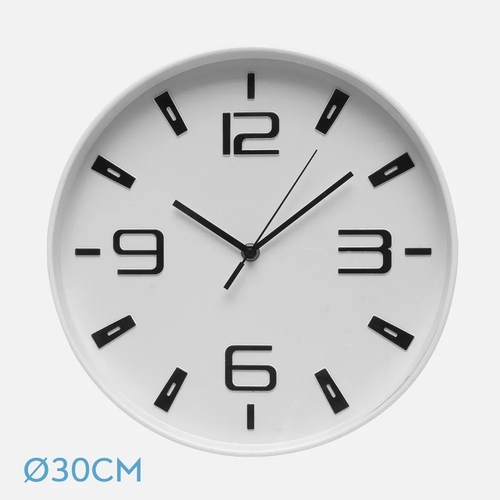 ABRILA AROA Blanco - Reloj de Pared 30cm