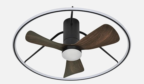 ABRILA OPORTO Negro/Marrón 56W - Ventilador de Techo 3 Aspas