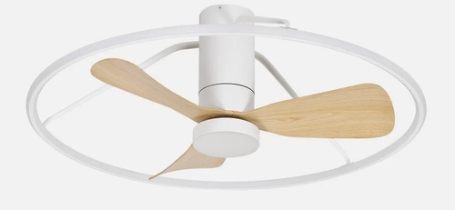 ABRILA OPORTO Blanco/Haya 56W - Ventilador de Techo 3 Aspas
