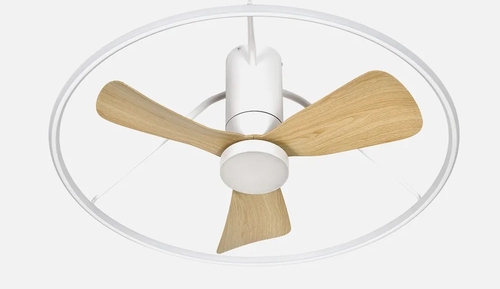 ABRILA OPORTO Blanco/Haya 56W - Ventilador de Techo 3 Aspas
