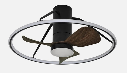 ABRILA OPORTO Negro/Marrón 46W - Ventilador de Techo 3 Aspas