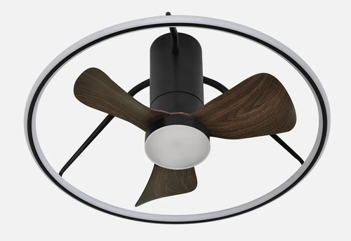 ABRILA OPORTO Negro/Marrón 46W - Ventilador de Techo 3 Aspas