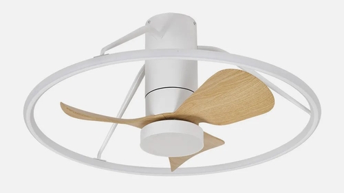 ABRILA OPORTO Blanco/Haya 46W - Ventilador de Techo 3 Aspas