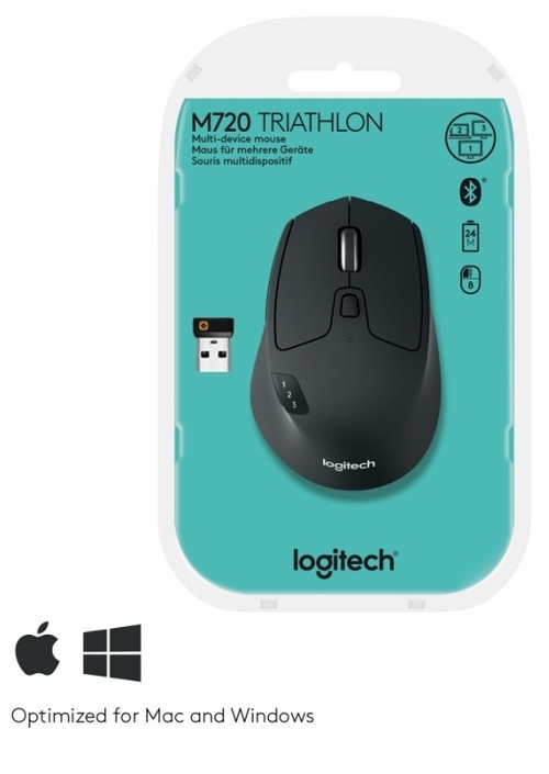 LOGITECH M720 TRIATHLON Negro - Ratón Sin Cable