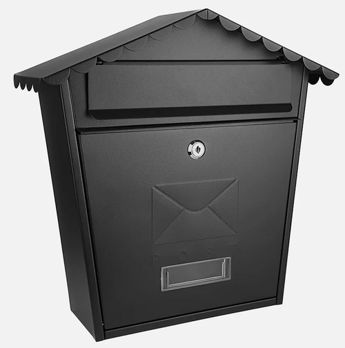 ABRILA OLENA Negro - Buzón de Correo Acero Galvanizado