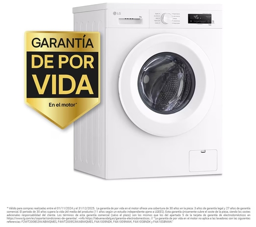 LG F4X1008NWH Blanco - Lavadora Carga Frontal 8KG 1400RPM