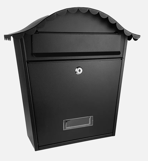 ABRILA TILDA Negro - Buzón de Correo Acero Galvanizado