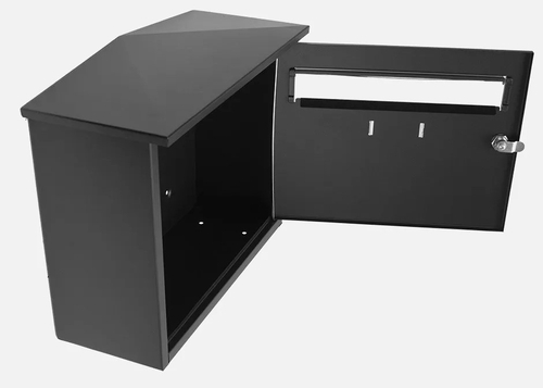 ABRILA NIKITA Negro - Buzón de Correo Acero Galvanizado