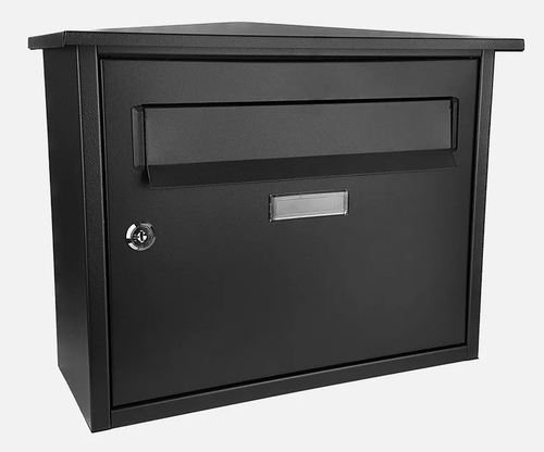 ABRILA NIKITA Negro - Buzón de Correo Acero Galvanizado