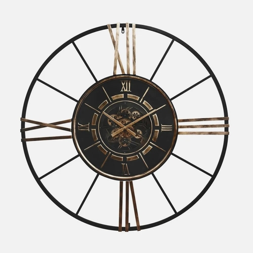 ABRILA CAÑETE Negro-Oro - Reloj de Pared 120CM
