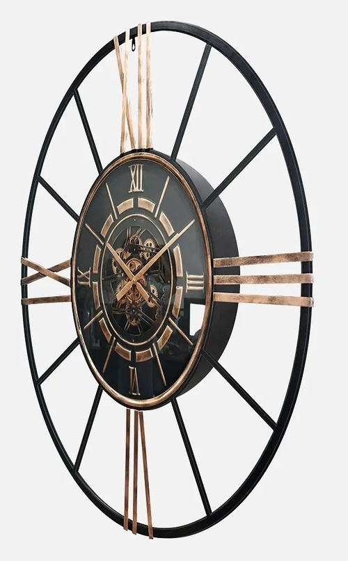 ABRILA CAÑETE Negro-Oro - Reloj de Pared 120CM