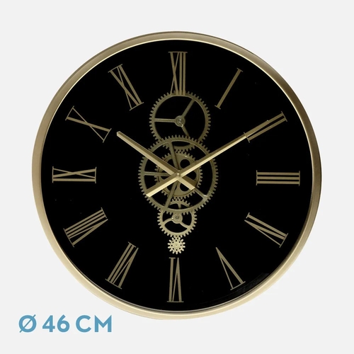 ABRILA DUQUE Negro-Oro - Reloj de Pared 46CM