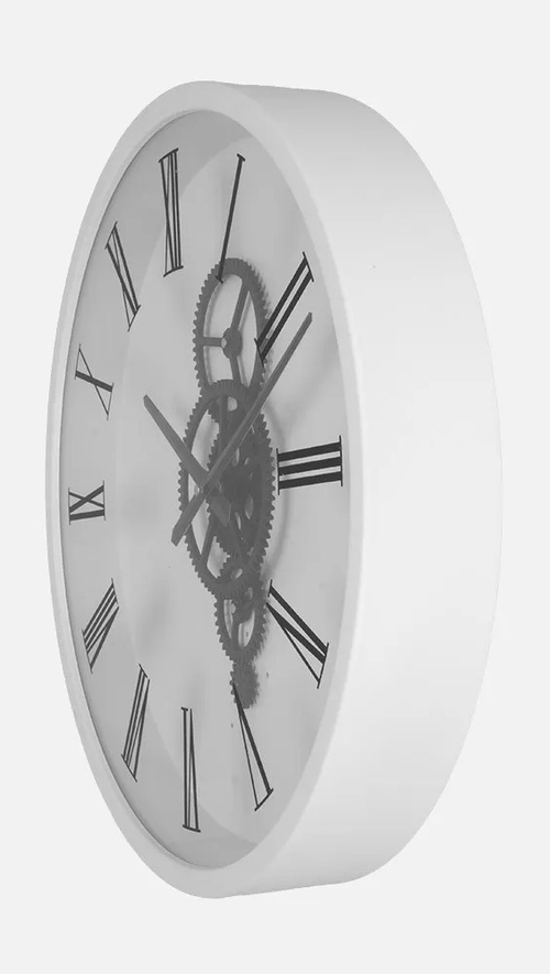 ABRILA DUQUE Blanco-Negro - Reloj de Pared 46CM