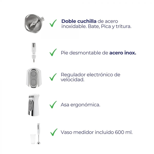 JATA JEBT1818 - Batidora de Mano 700W
