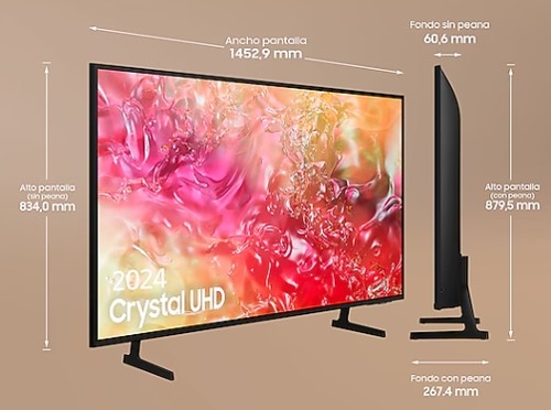SAMSUNG TU65DU7175UXXC Negro - TV 65" UHD 4K Smart TV