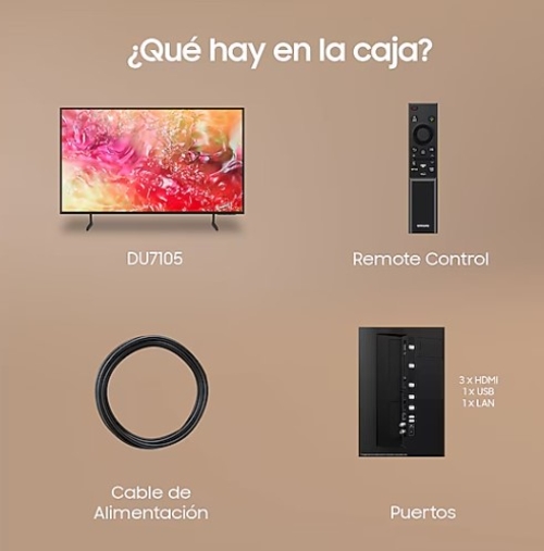 SAMSUNG TU65DU7175UXXC Negro - TV 65" UHD 4K Smart TV