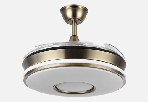 ABRILA DANI Cuero - Ventilador de Techo Aspas Retráctiles 59 W F