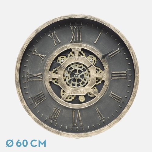 ABRILA ADAMUZ Negro/Oro - Reloj de Pared 60CM
