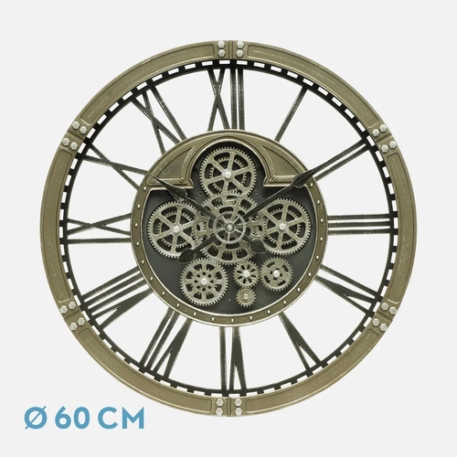 ABRILA AGRON Cuero - Reloj de Pared 60CM